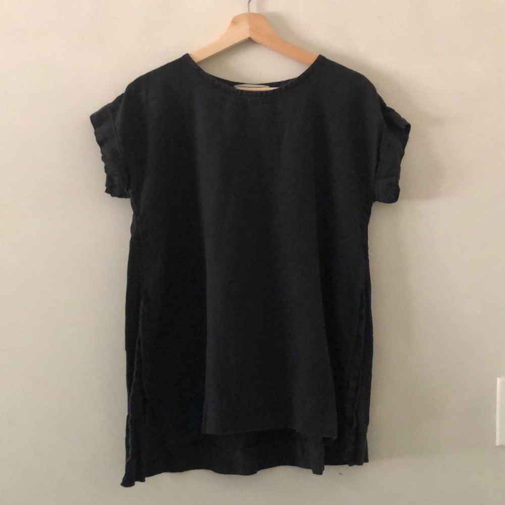 Elizabeth Suzann tunic Josephine sz s black linen